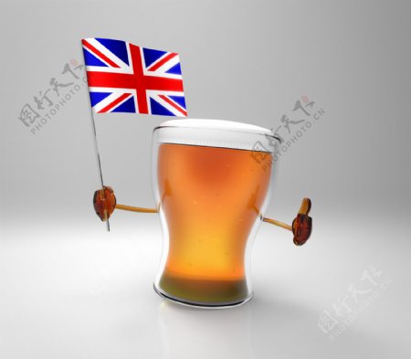 英国国旗与啤酒