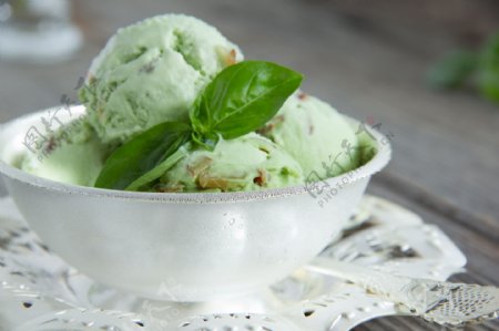 绿色蔬菜冰淇淋