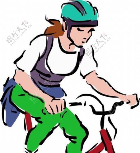 女孩骑自行车0198