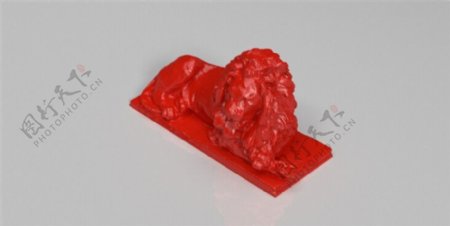 铁狮子雕像3D打印模型