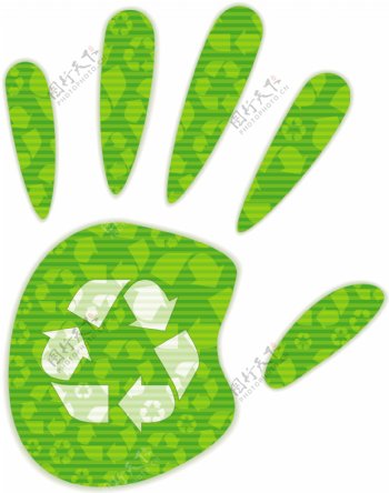 环保主题绿色手掌