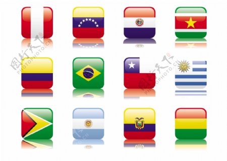 秘鲁和南美国国旗