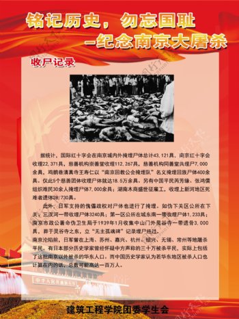 南京大屠杀校园展板宣传