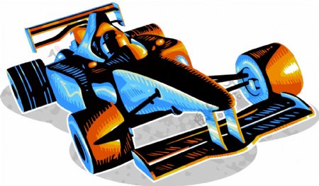 F1赛车四驱车设计矢量素材2