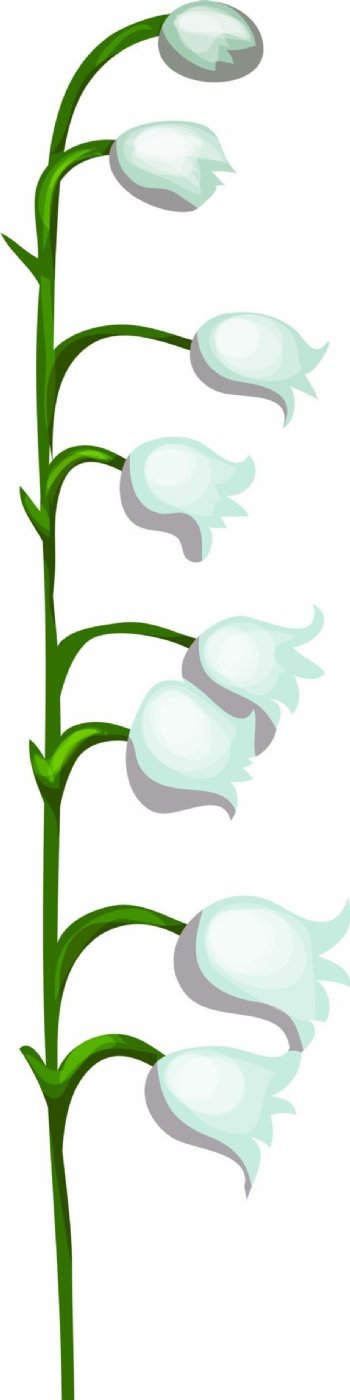 铃铛花卡通植物矢量素材