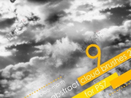 9种不同凡响的云朵笔刷