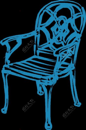 蓝色的椅子