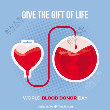 世界献血者日输血装置图形