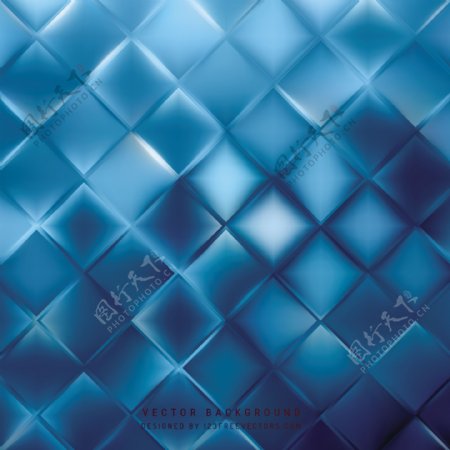 蓝色正方形背景图案