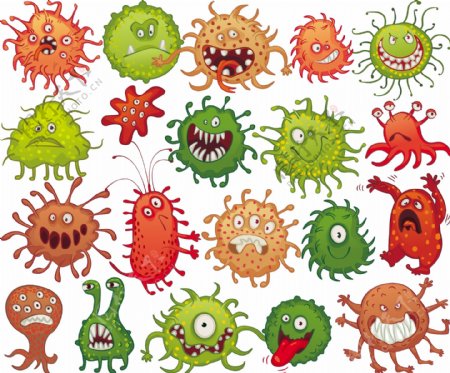 卡通细菌