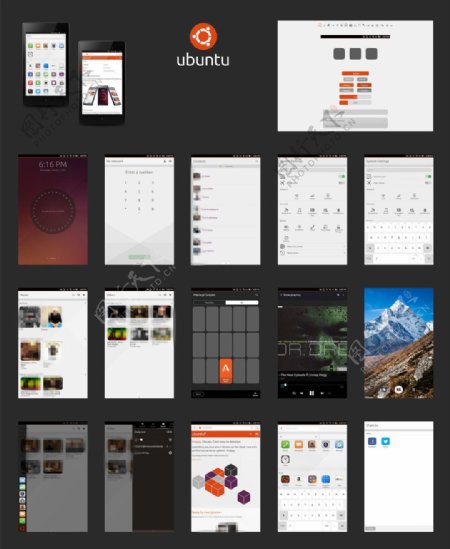 Ubuntu触摸移动手机APP界面UI