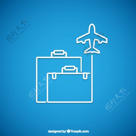 飞机和行李图标