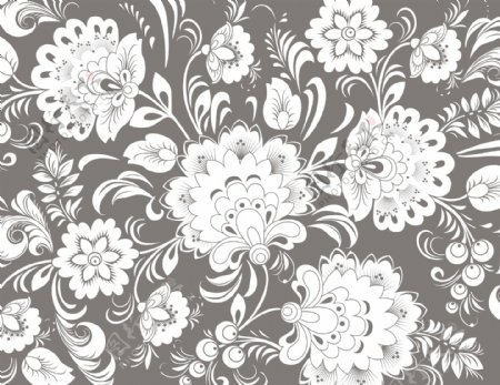 黑白欧式古典花纹底纹图片