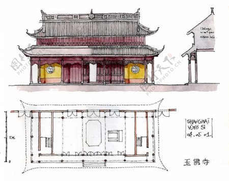 中式古建筑效果图