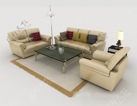 现代风格居家组合沙发3d模型下载