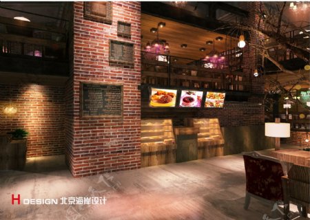北京红砖咖啡厅设计