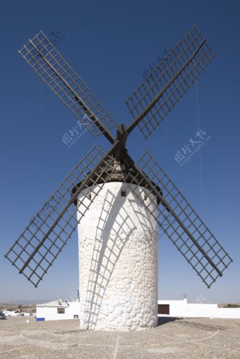 工业生产风车摄影素材图片