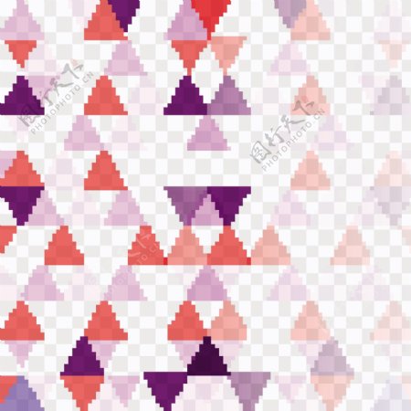 红色和紫色三角形的背景