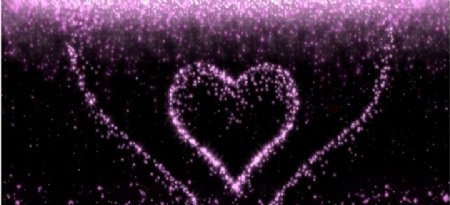紫色心形瀑布