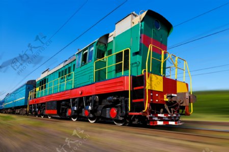彩色火车图片