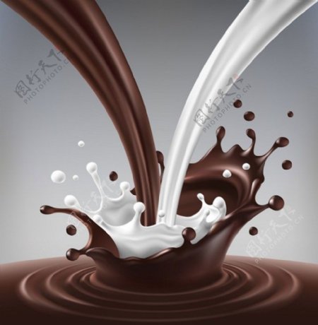 巧克力牛奶背景素材