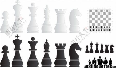 国际象棋的物体自由矢量