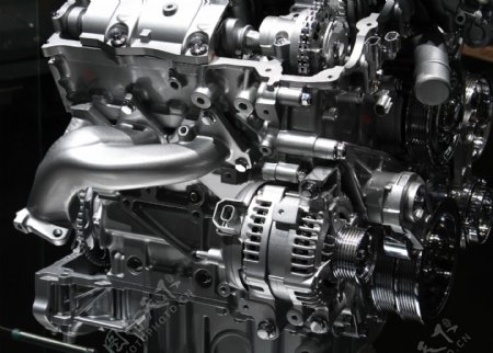 银色汽车引擎器材素材图图片