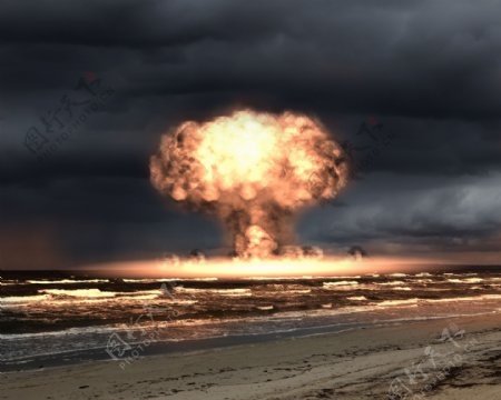 海滩核爆炸图片