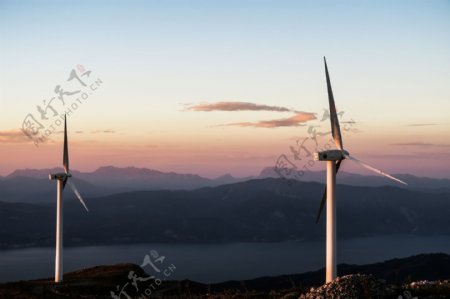 绿色能源风力发电图片