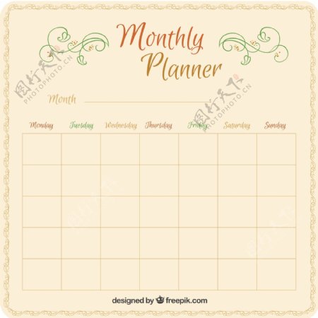 可爱的月度计划