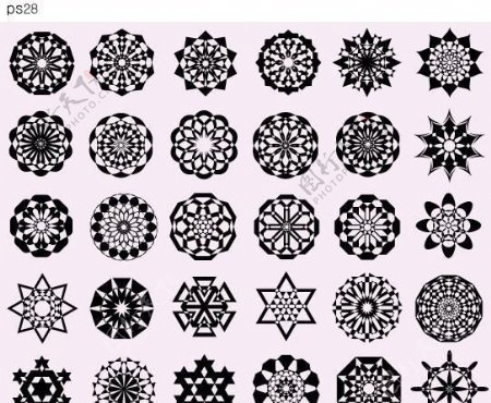 几何图形古典花纹AI