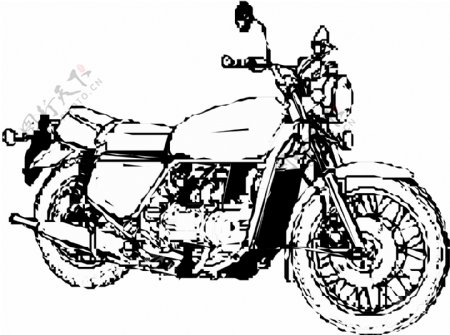摩托车矢量素材EPS格式0055