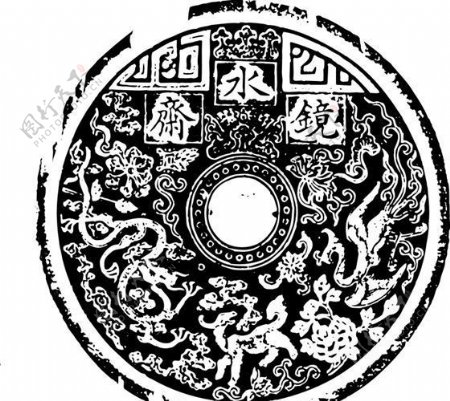 清代下版画装饰画中华图案五千年矢量AI格式0111