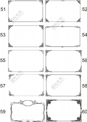 60个矢量花边