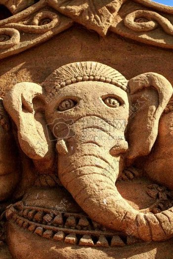 大象的艺术石塑