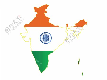 印度国旗的背景