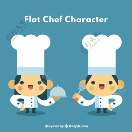 平面设计中的厨师角色