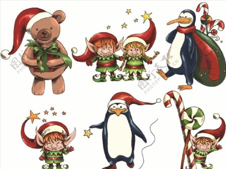 快乐的圣诞节企鹅
