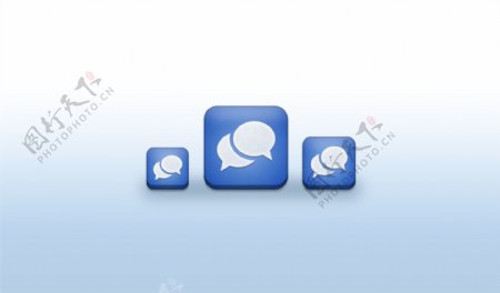 精美蓝色信息短信icon图标设计