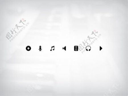 网页UI音乐播放器图标按钮素材