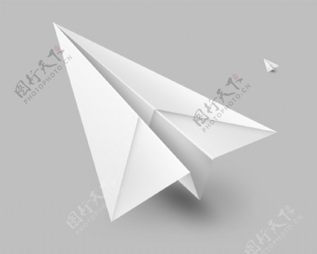 白色纸飞机icon图标设计