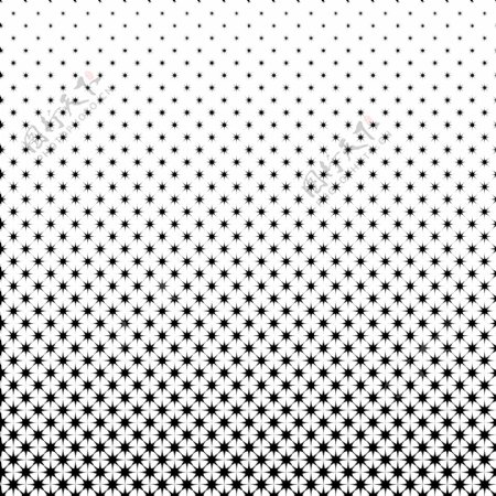 黑色和白色的星型模式的几何背景矢量插画从octagrams
