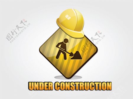 建设路段安全帽icon图标设计