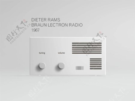 白色收音机模型sketch素材
