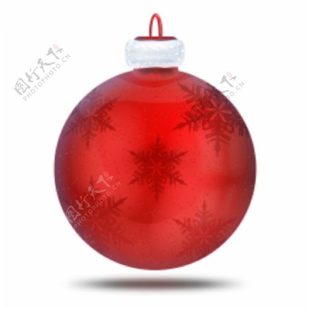 红色网页圣诞球icon图标设计