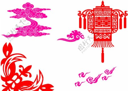 喜庆中国古典元素笔刷