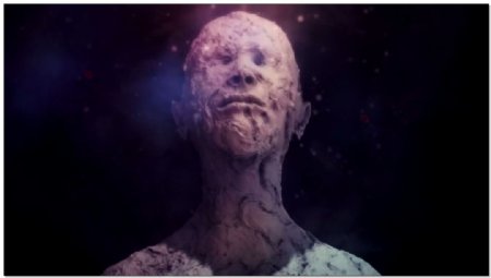 人脸雕像的侵蚀视频素材
