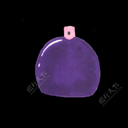 紫色灯泡png透明素材