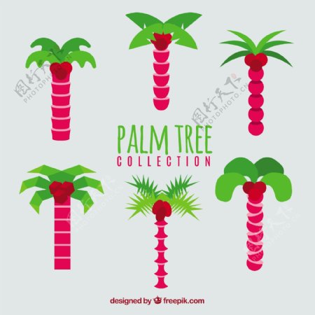 彩色棕榈树