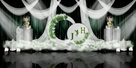 迷雾森林婚礼主题效果图设计
